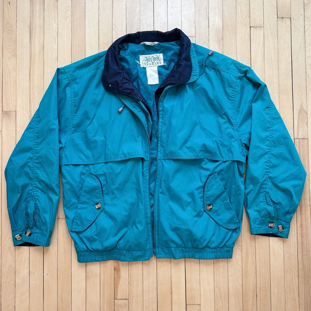 Vintage Ash Creek Teal Windbreaker Jacket